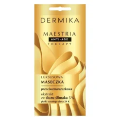 Dermika Maestria, luksusowa maseczka przeciwzmarszczkowa, ekstrkat ze śluzu ślimaka 5%, 7 g