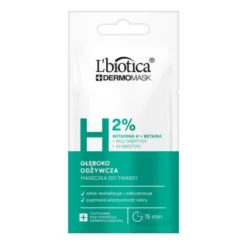 Dermomask, maska, głęboko odżywcza, z witaminą H, 8ml