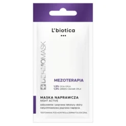 Dermomask Night Active, Mezoterapia, maseczka naprawcza, 12 ml, 1 saszetka