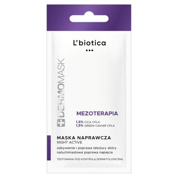 Dermomask Night Active, Mezoterapia, maseczka naprawcza, 12 ml, 1 saszetka
