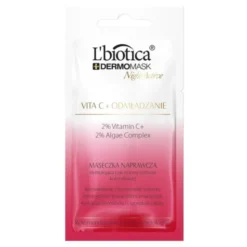 Dermomask Night Active, Vita C+Odmłodzenie, maseczka naprawcza, 12 ml, 1 saszetka