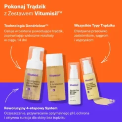 Dermz Laboratories Vitumisil Anti-Acne Set, pianka, 100 ml +toner, 150 ml, krem na dzień, 50 ml + krem na noc, 50 ml