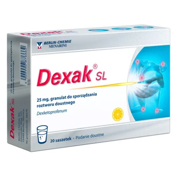 Dexak SL, 25 mg, granulat do sporządzenia roztworu doustnego w saszetkach, 20 szt.