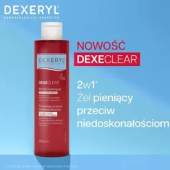Dexeryl Dexeclear, żel pieniący przeciw niedoskonałościom, 200 ml