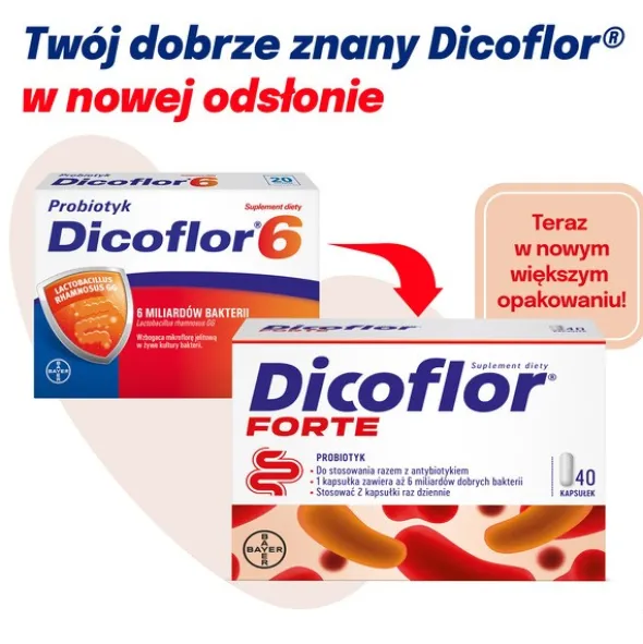 Dicoflor Forte, kapsułki, 40 szt.