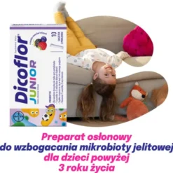 Dicoflor Junior, proszek w saszetkach, smak owoce leśne, 10 szt.