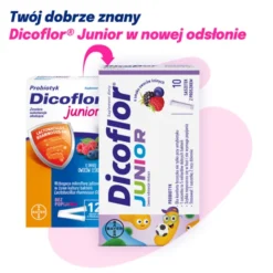 Dicoflor Junior, proszek w saszetkach, smak owoce leśne, 10 szt.