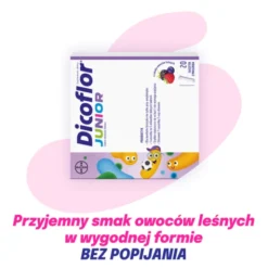 Dicoflor Junior, saszetki z proszkiem, smak owoce leśne, 20 szt.