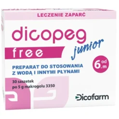 Dicopeg Junior Free, proszek na zaparcia dla dzieci, saszetki, 30 szt.