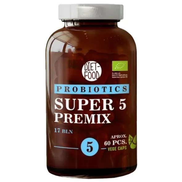 Diet-Food Supplements Probiotyk Nr 5 Bio Super 5 Premix, kapsułki, 60 szt.