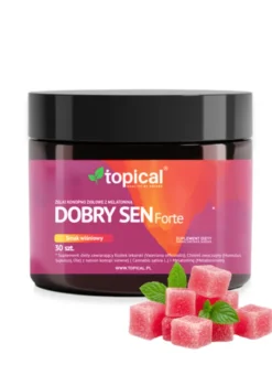 Dobry Sen Forte, żelki konopno-ziołowe z melatoniną, smak wiśniowy, 30 szt.