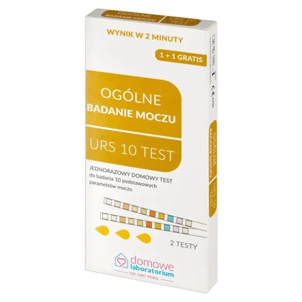 Domowe Laboratorium, URS10, test do ogólnego badania moczu, 2 szt.