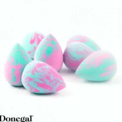 Donegal Blending Sponge, gąbka do makijażu, marmurek różowo-niebieski, 1 szt.