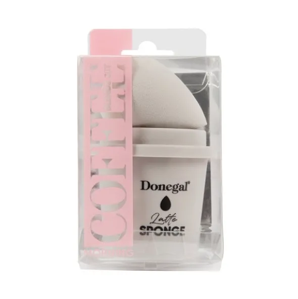 Donegal Latte Sponge, gąbka do makijażu + etui, 1 szt.