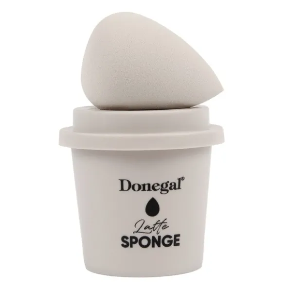 Donegal Latte Sponge, gąbka do makijażu + etui, 1 szt.