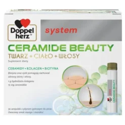 Doppelherz System Ceramide Beauty, ampułki z płynem, smak mango-marakuja, 30 szt.