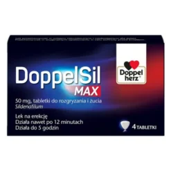 DoppelSil Max, 50 mg, tabletki do rozgryzania i żucia, 4 szt.
