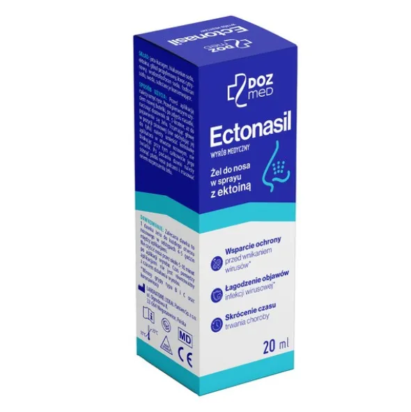 DOZ Med Ectonasil, żel do nosa z ektoiną, 20 ml