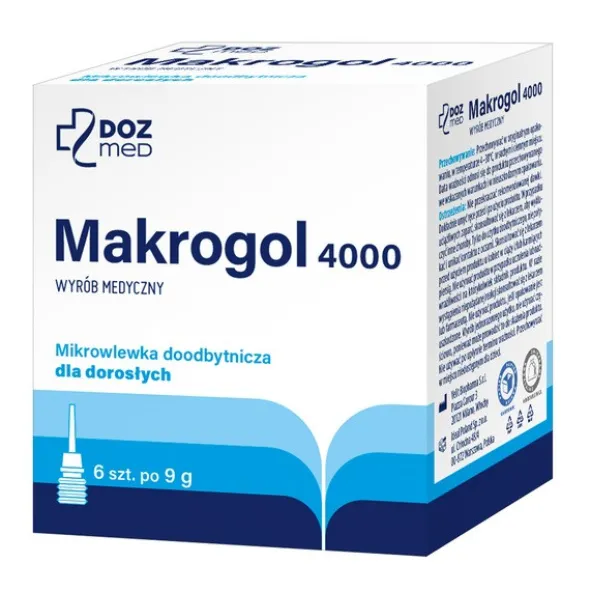 DOZ Med Makrogol 4000, mikrowlewka doodbytnicza dla dorosłych, 9 g x 6 szt.