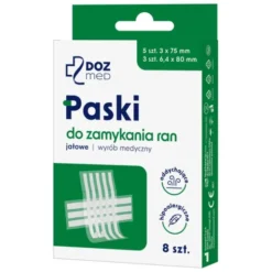 DOZ Med, paski do zamykania ran, jałowe, 8 szt.