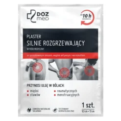DOZ Med Plaster silnie rozgrzewający, 9,5 cm x 13 cm, 1 szt.