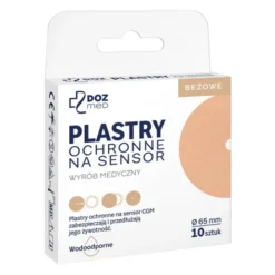 DOZ Med, plastry ochronne na sensor, beżowe, 10 szt.