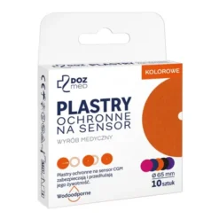 DOZ Med, plastry ochronne na sensor, kolorowe, 10 szt.