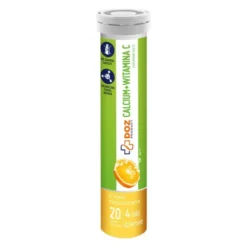 DOZ PRODUCT Calcium + Witamina C, tabletki musujące, smak pomarańczowy, 20 szt.
