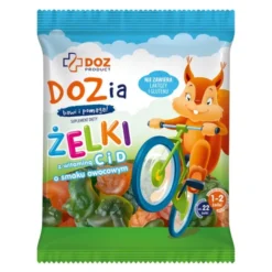 DOZ Product, Dozia, żelki z wit.C i D o smaku owocowym, 100 g