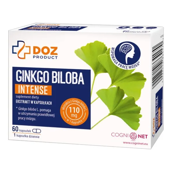 DOZ Product Ginkgo Biloba Intense, kapsułki twarde, 60 szt.