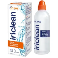 DOZ PRODUCT Iriclean, zestaw do płukania nosa i zatok, 240 ml butelka + 16 saszetek