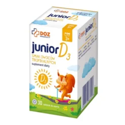 DOZ Product Junior D3 smak owoców tropikalnych, tabletki do ssania, 30 szt.