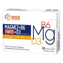 DOZ Product Magnez + B6 Forte + D3, tabletki powlekane, 60 szt.