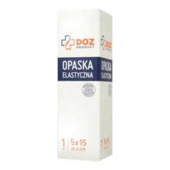 DOZ PRODUCT Opaska elastyczna tkana z zapinką, 5 m x 15 cm, 1 szt.