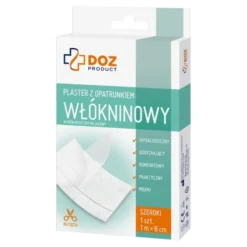 DOZ PRODUCT Plaster z opatrunkiem, włókninowy, 1 m x 8 cm, 1 szt.