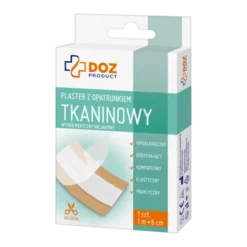 DOZ PRODUCT Plaster z opatrunkiem, tkaninowy, 1 m x 6 cm, 1 szt.