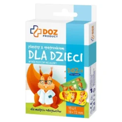DOZ PRODUCT Plastry z opatrunkiem dla dzieci DOZia, 19 x 72 mm, 10 szt.