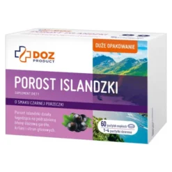 DOZ Product Porost islandzki, pastylki miękkie do ssania, 60 szt.