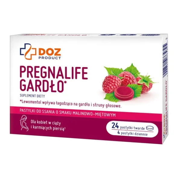 DOZ Product Pregnalife Gardło, pastylki twarde, 24 szt.