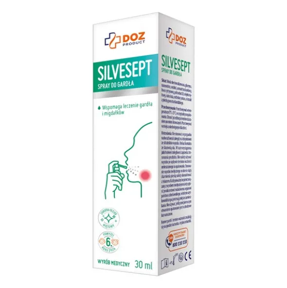 DOZ Product Silvesept, spray do gardła, 30 ml
