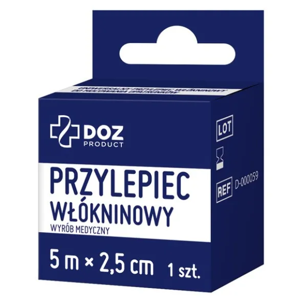 DOZ PRODUCT Uniwersalny przylepiec włókninowy, 5 m x 2,5 cm, 1 szt.