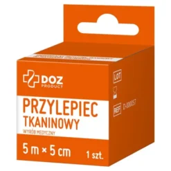 DOZ PRODUCT Uniwersalny przylepiec tkaninowy, 5 m x 5 cm, 1 szt.