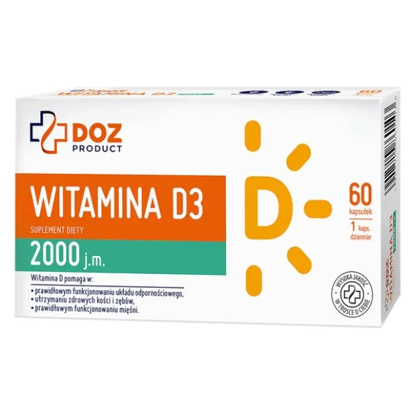 DOZ PRODUCT Witamina D3 2000 j.m., kapsułki, 60 szt.