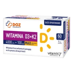 DOZ PRODUCT Witamina D3+ K2 4000 j.m.+ 100 µg MAX, kapsułki, 60 szt.