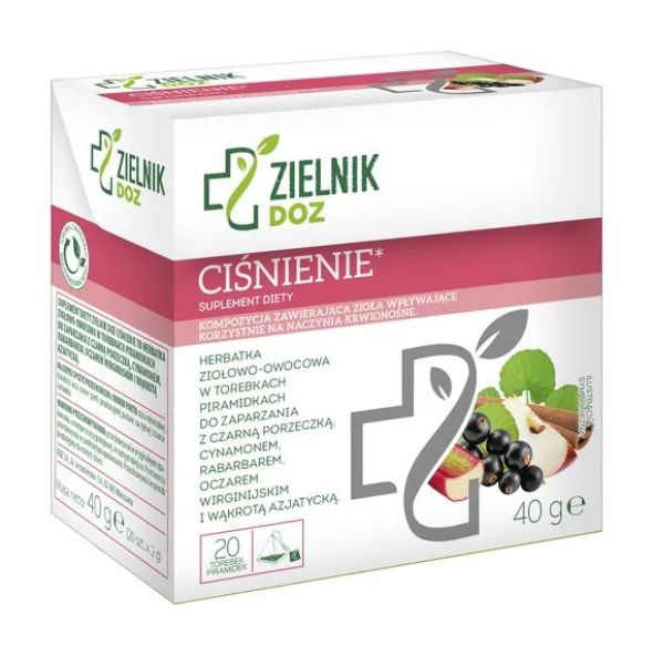 DOZ Zielnik Ciśnienie, herbatka ziołowo-owocowa, saszetki, 2 g x 20 szt.