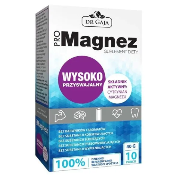Dr Gaja, ProMagnez, saszetki z proszkiem, 10 szt.
