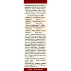 Dr Jacob's Medical, Witamina ADEK, krople, 20 ml
