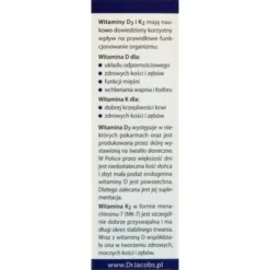 Dr Jacob's Medical, Witamina D3K2 Forte, krople, 20 ml