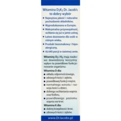 Dr Jacob's Medical, Witamina D3 K2, krople, 20 ml