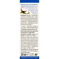 Dr Jacob's Medical, Witamina D3 K2, krople, 20 ml